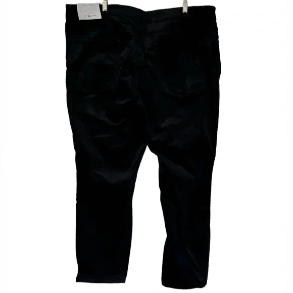 LOFT Plus Black Midrise Stretch Velour Skinny Pants size 22 NWT - Picture 10 of 16